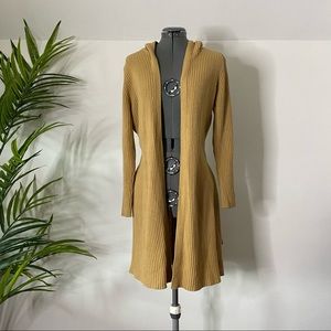 Ribbed Sweater Cardigan Duster